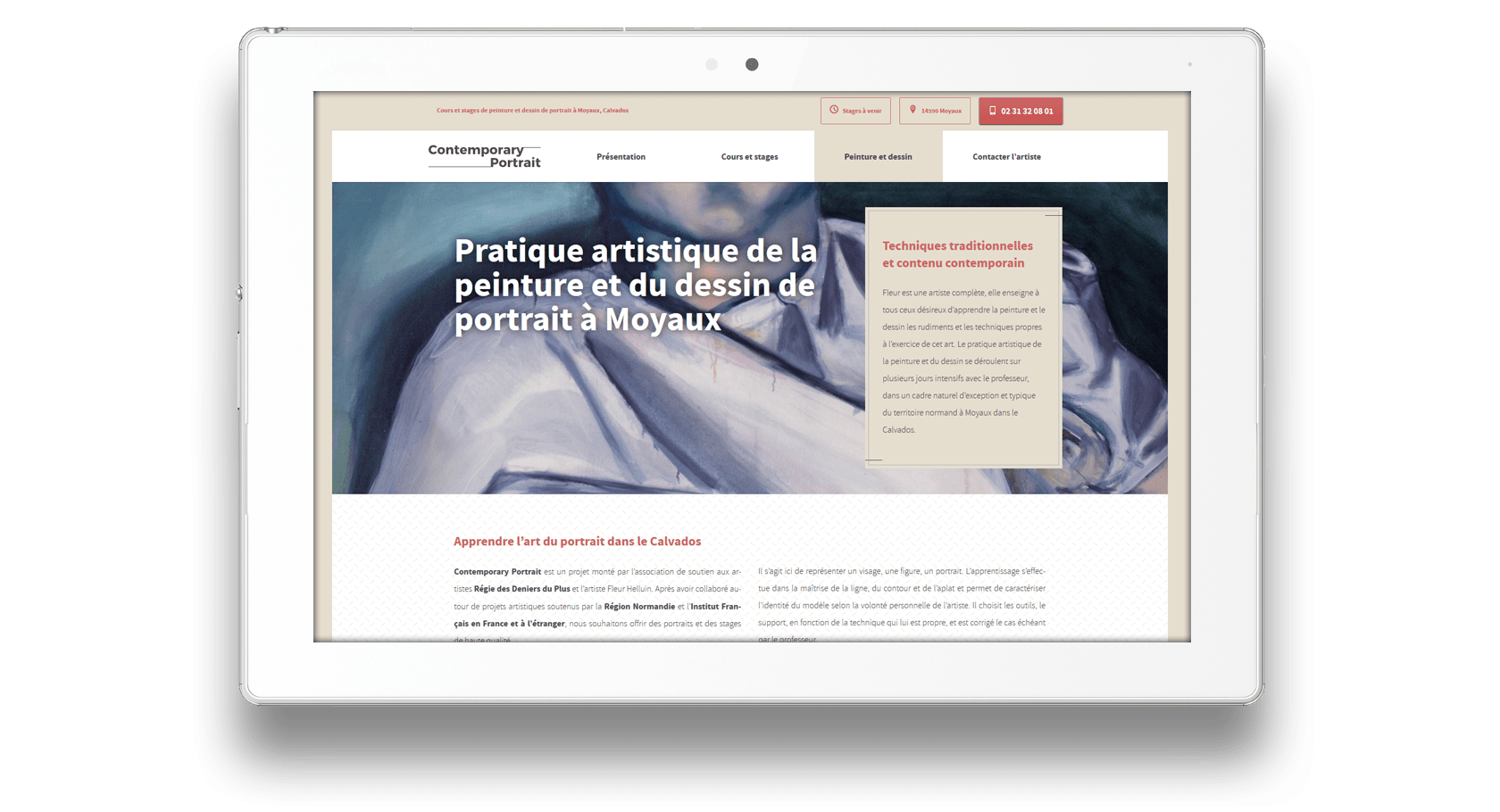 Contemporary Portrait : page peinture et dessin