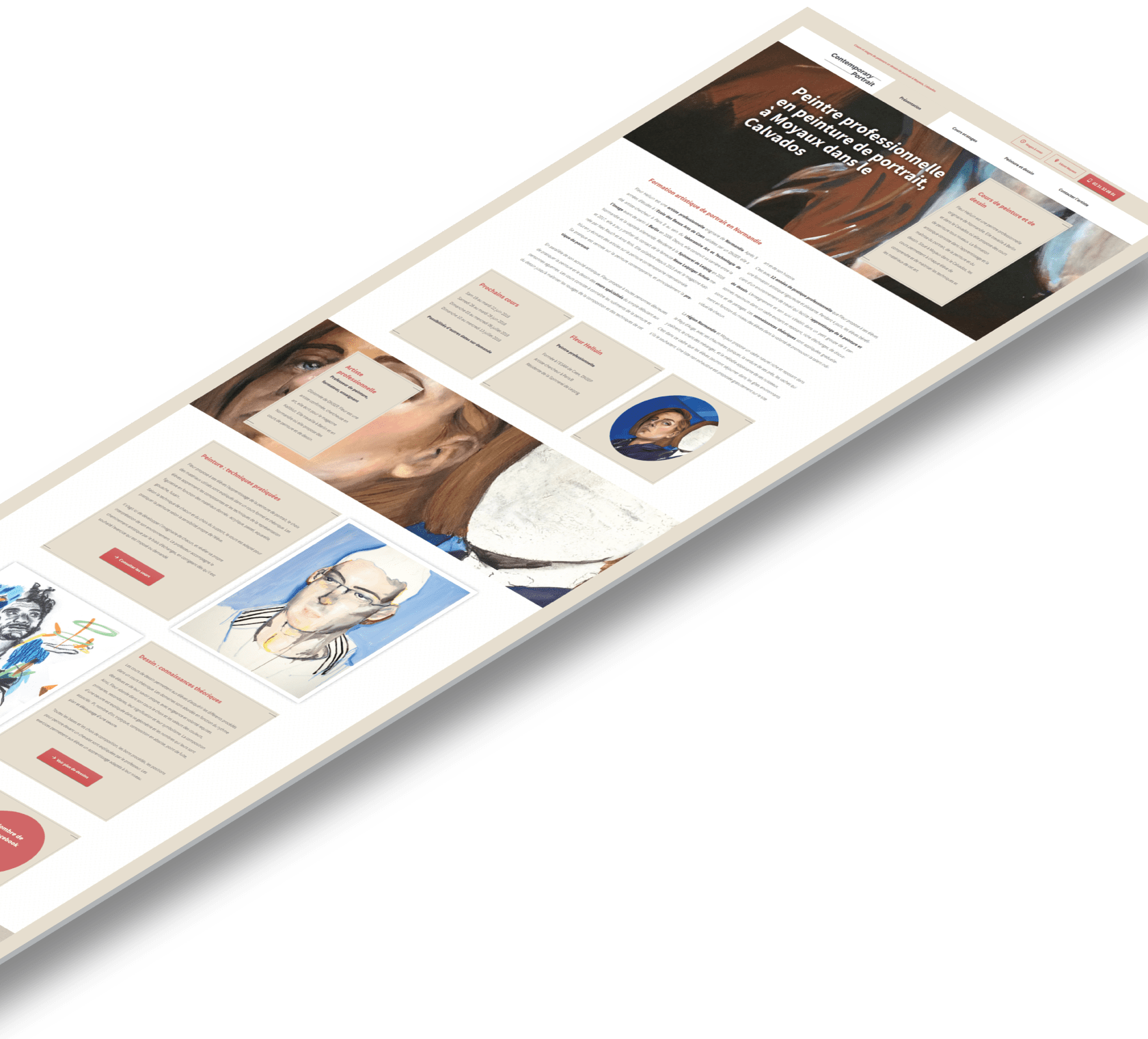 Contemporary Portrait ; page d'accueil