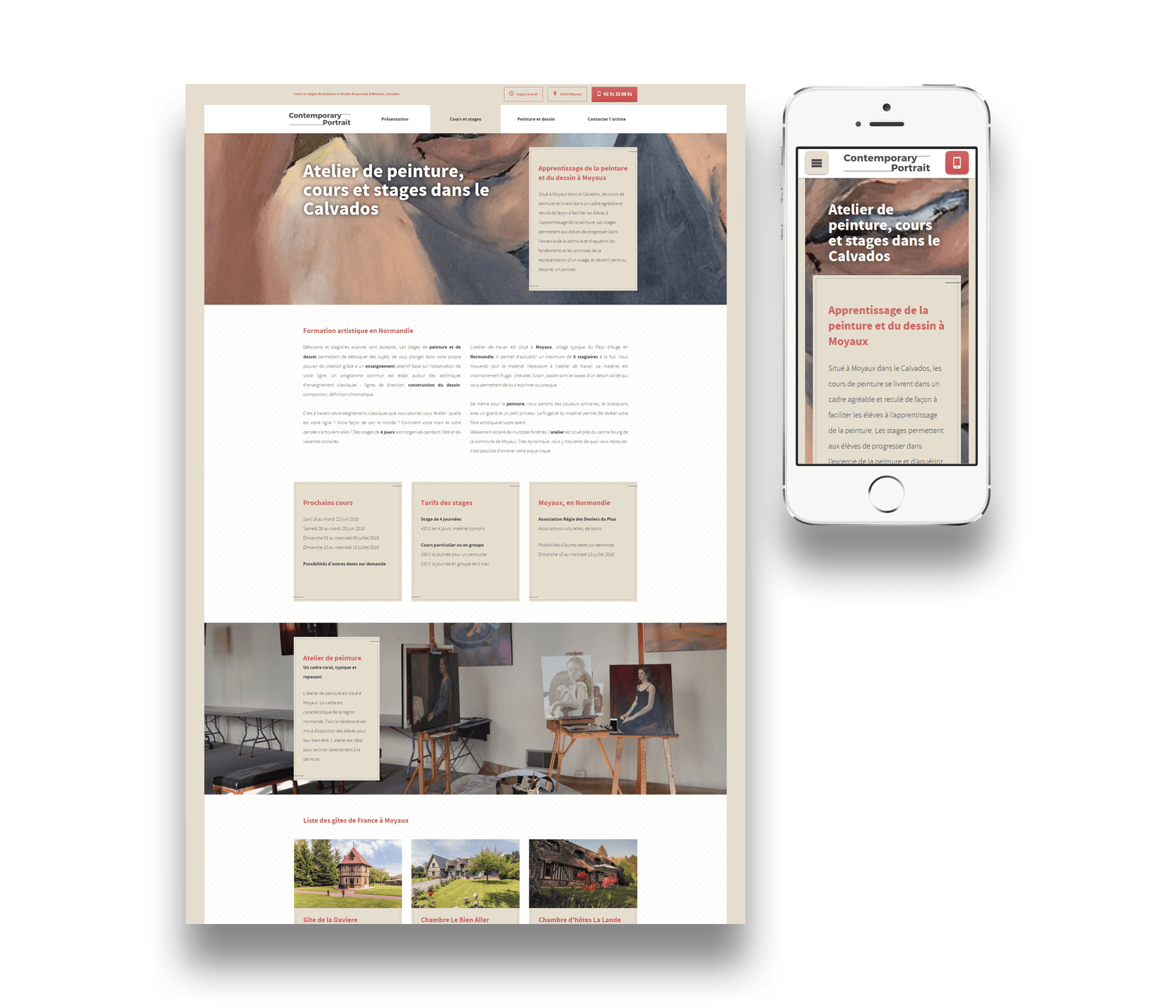 Contemporary Portrait : page cours et stages