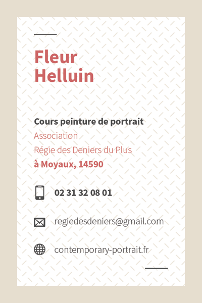 Contemporary Portrait : carte de visite recto